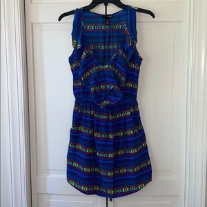 Aqua patterned summer dress